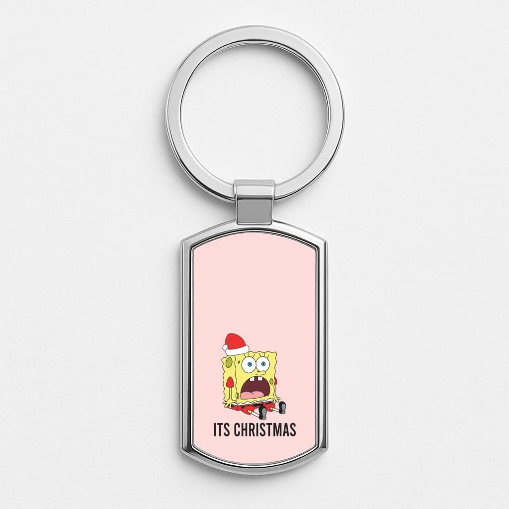 It's Christmas Cartoon Sponge Luxury Keyring