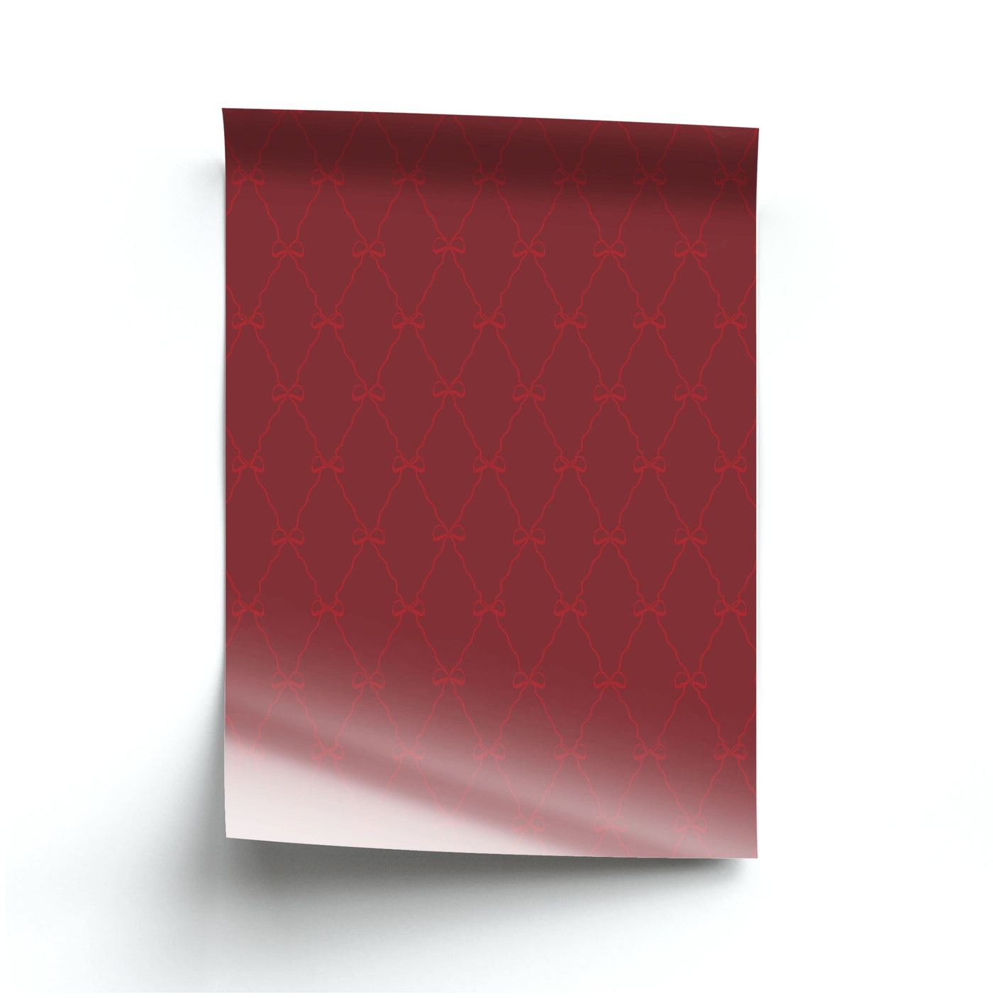 Red Bow Pattern Poster