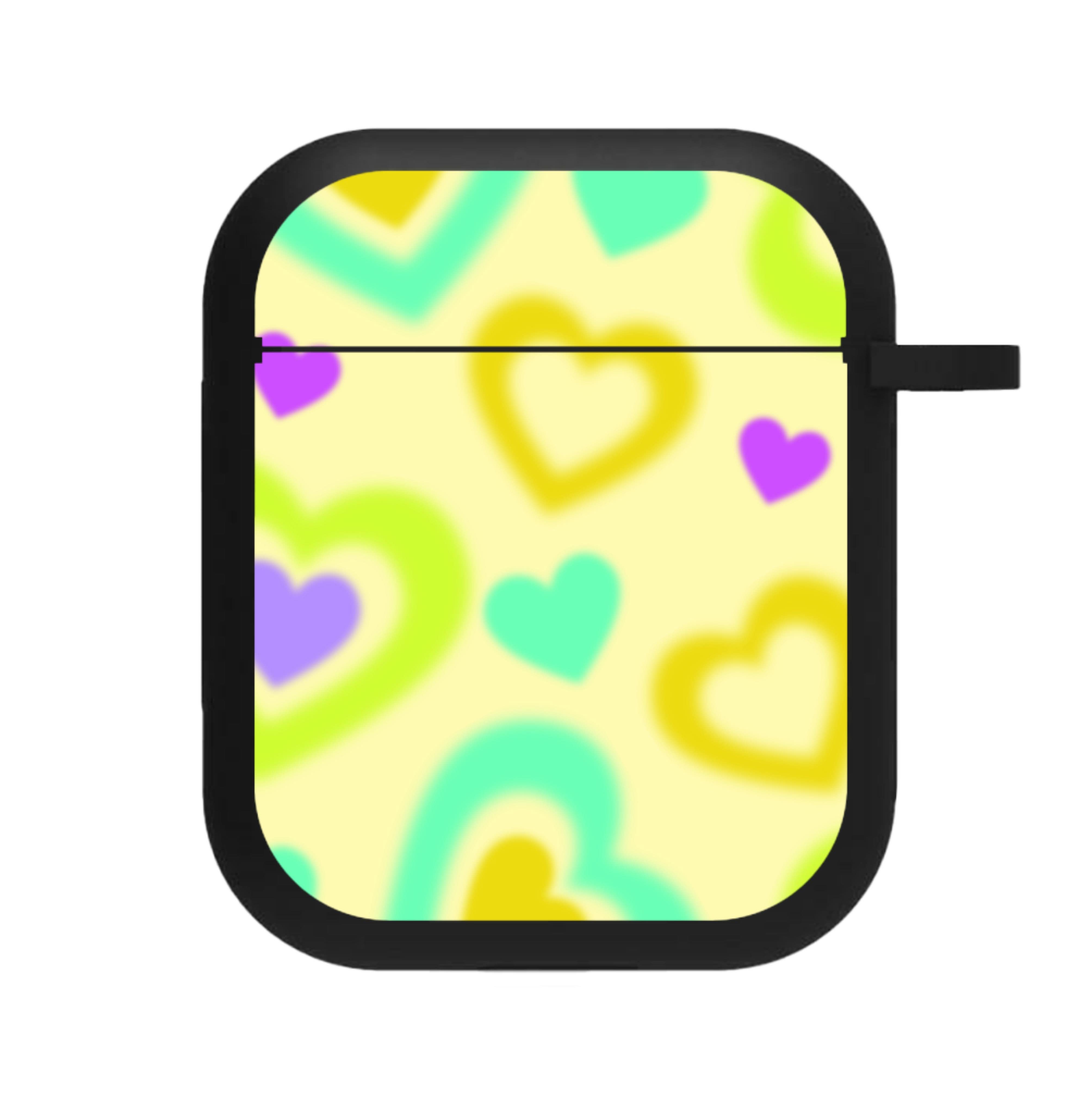 Multicoloured Hearts Gradient Pattern AirPods Case