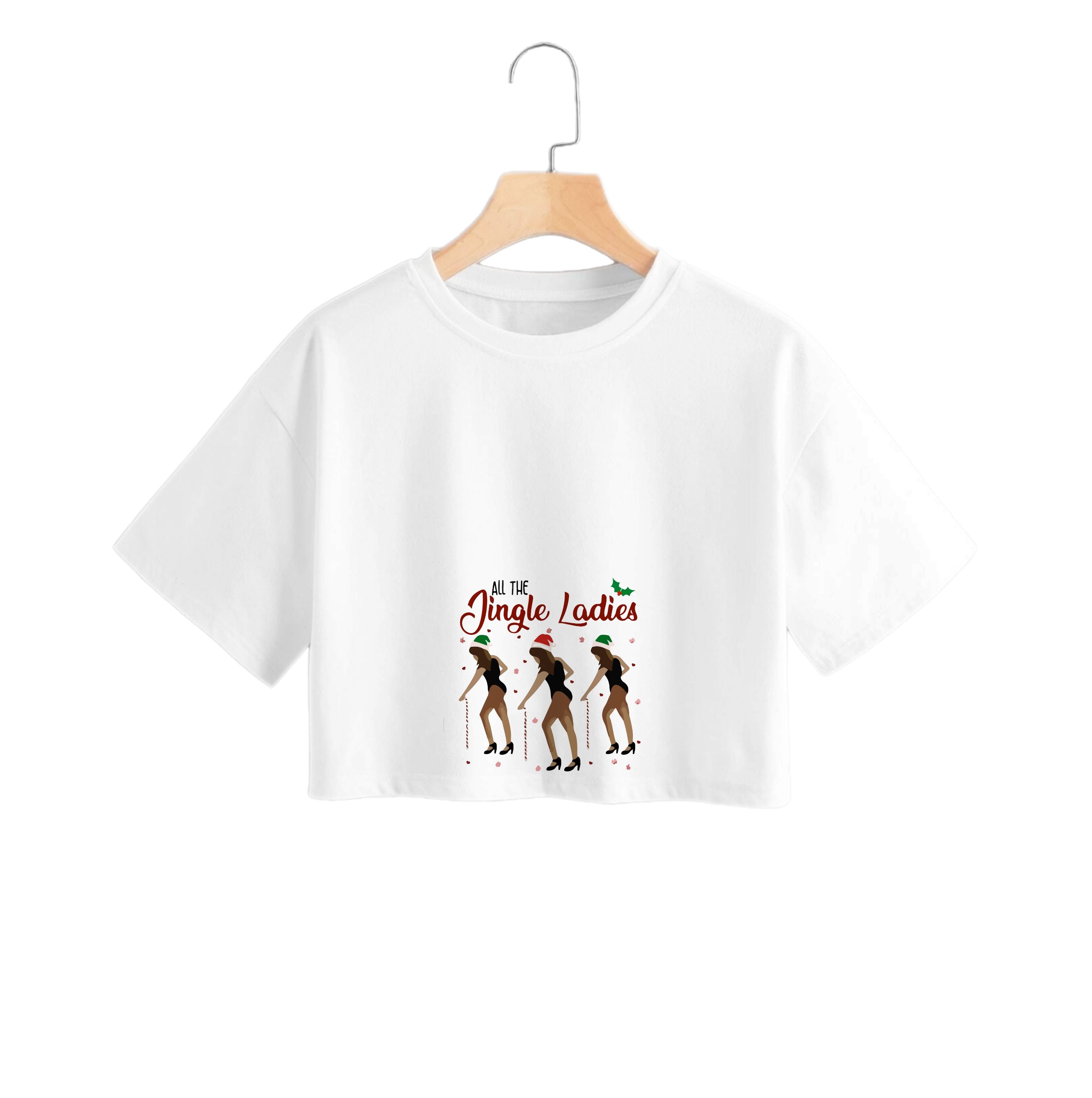 All the Jingle Ladies - Christmas Crop Top