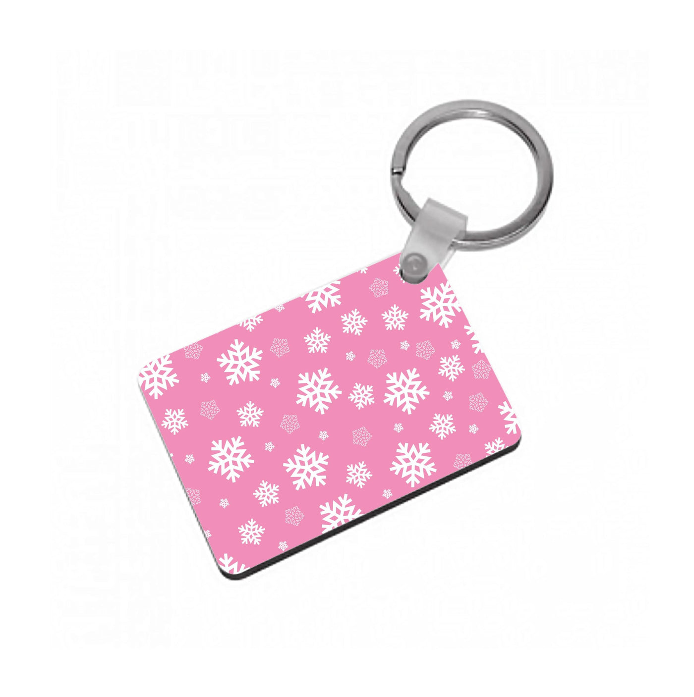 Snow Pink Pattern Keyring