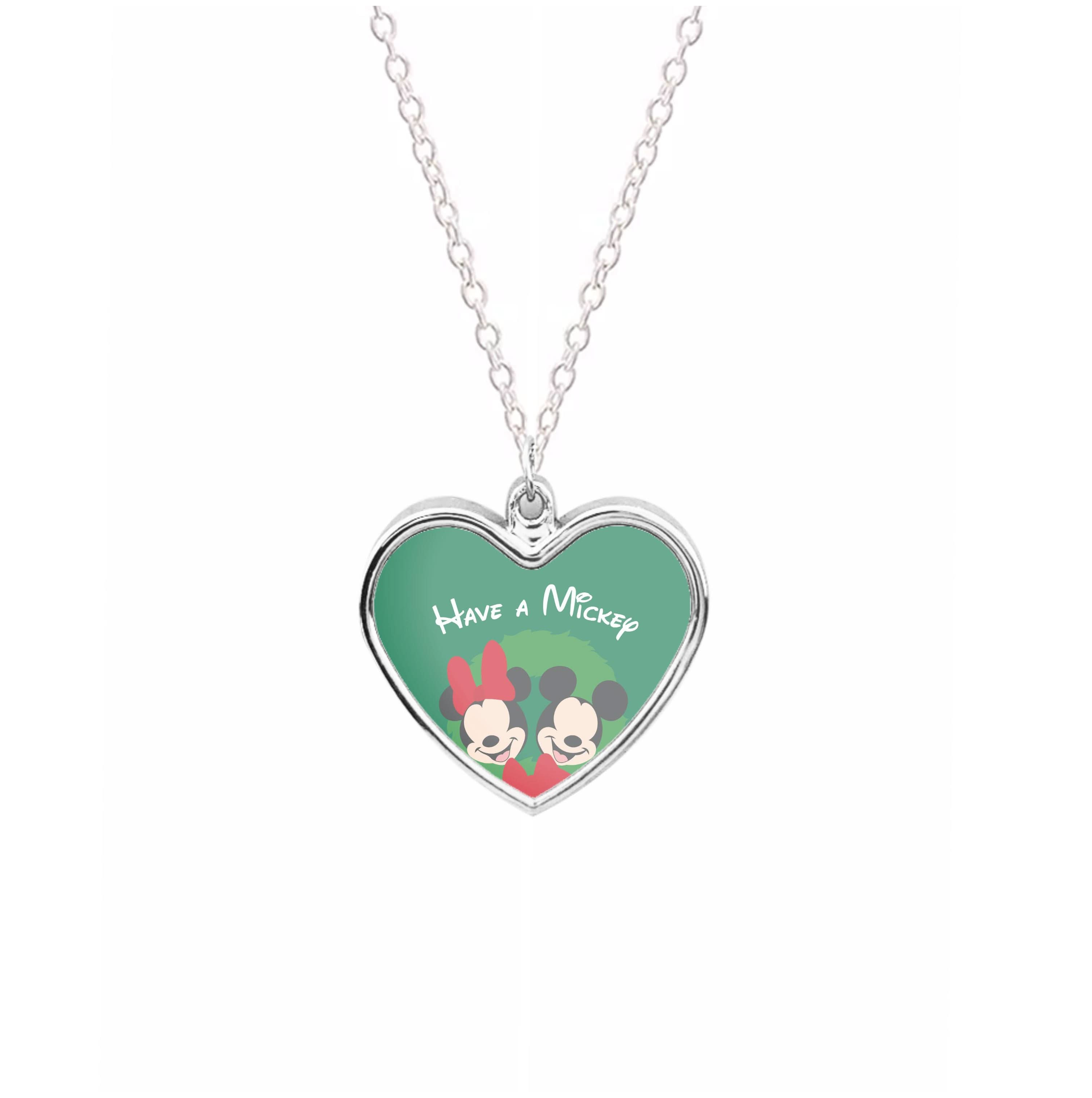 Have A Mickey Christmas Necklace