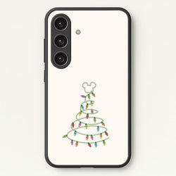Cartoon Mouse Christmas Tree Lights Galaxy S24FE Case