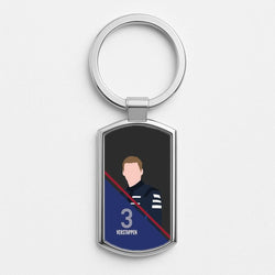 Verstappen 2026 Silver Metal Keyring