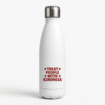 Treat People With Kindness White Water Bottle