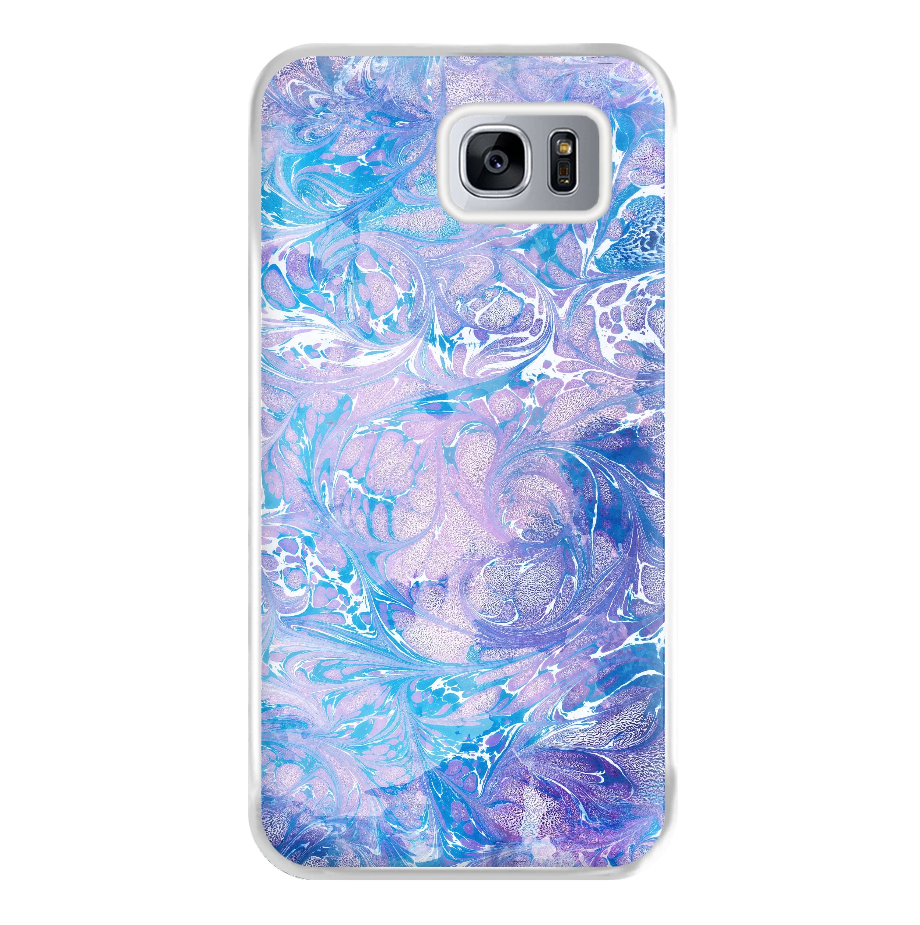 Sea Blue Swirly Marble Phone Case