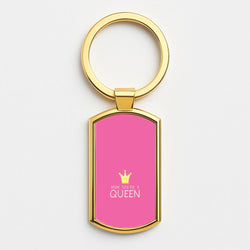 Mum You're A Queen Gold Keyring
