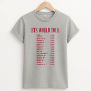 K-Pop Band World Tour List 2026 T-Shirt 2