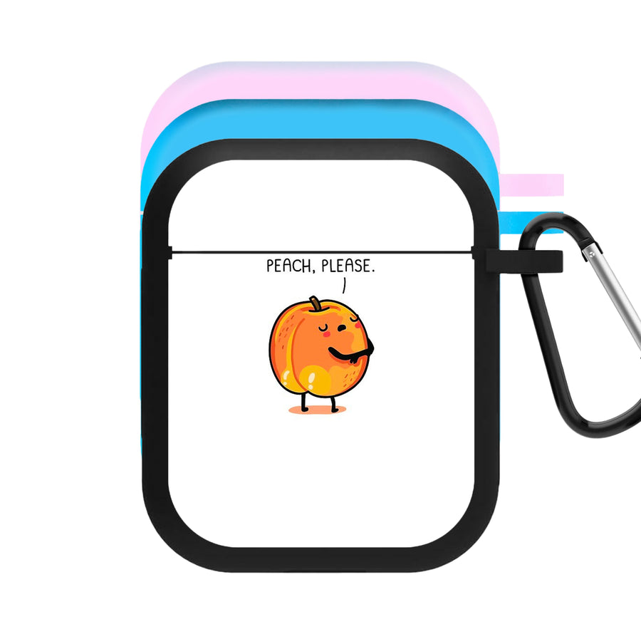 Peach, Please - Funny Pun AirPods Case