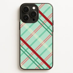 Pastel Tartan Christmas Pattern iPhone 16 Pro Max Case