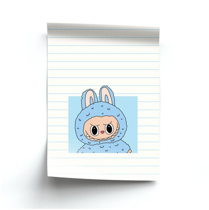 Cute Blue Notebook Monster Poster