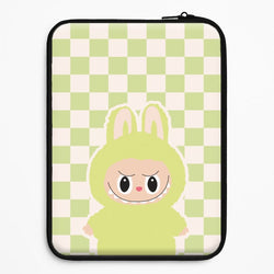 Checkered Cute Green Monster  Universal Laptop Sleeve