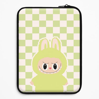 Checkered Cute Green Monster  Universal Laptop Sleeve