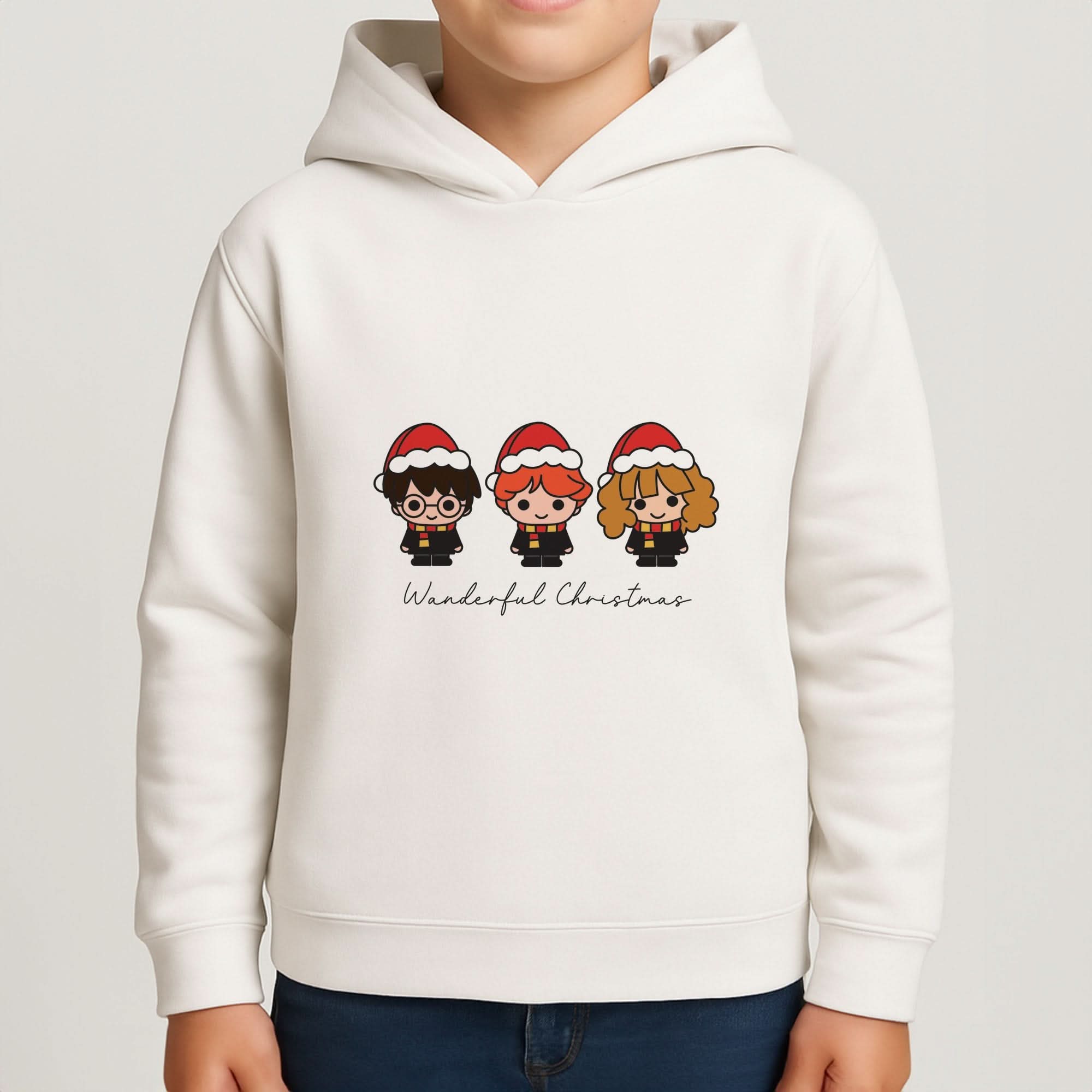Wizards With Christmas Hats Boys Hoodie