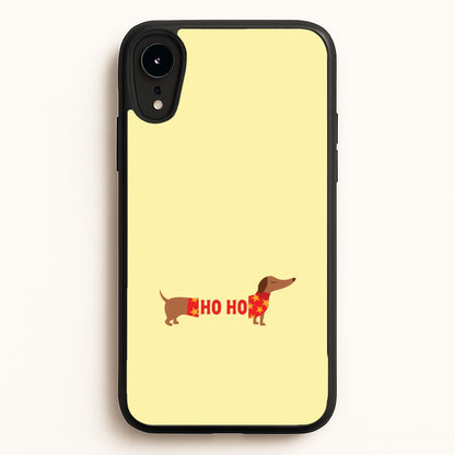 Christmas Jumper Ho Ho Dachshund iPhone XR Case