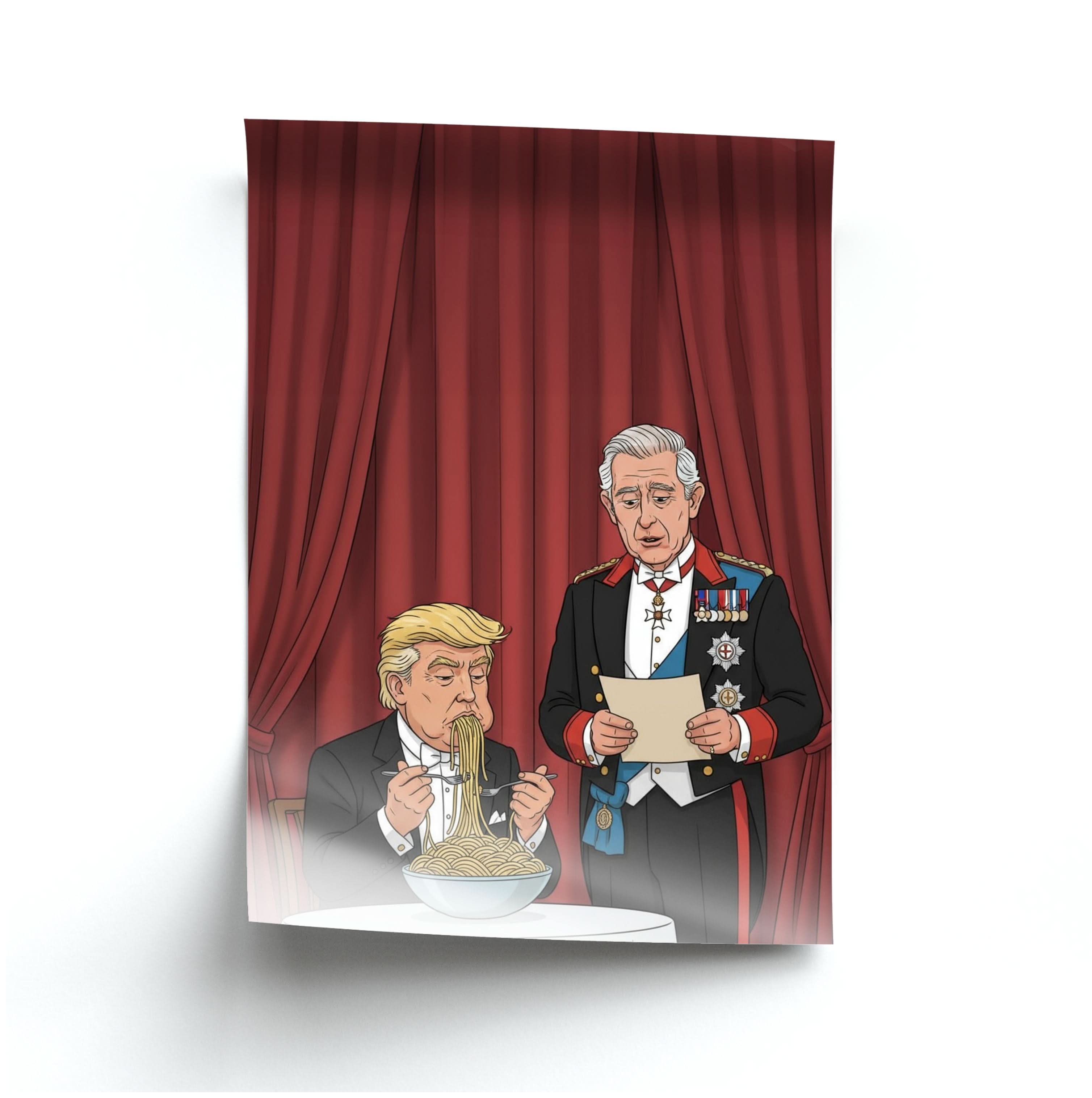 Charles & Donald's Spaghetti Poster