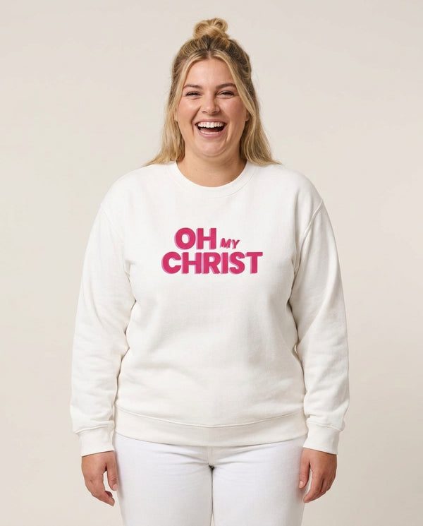 Oh My Sweatshirt — White Front, worn
