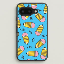 Pencils And Scribbles Pattern Google Pixel 9a Case