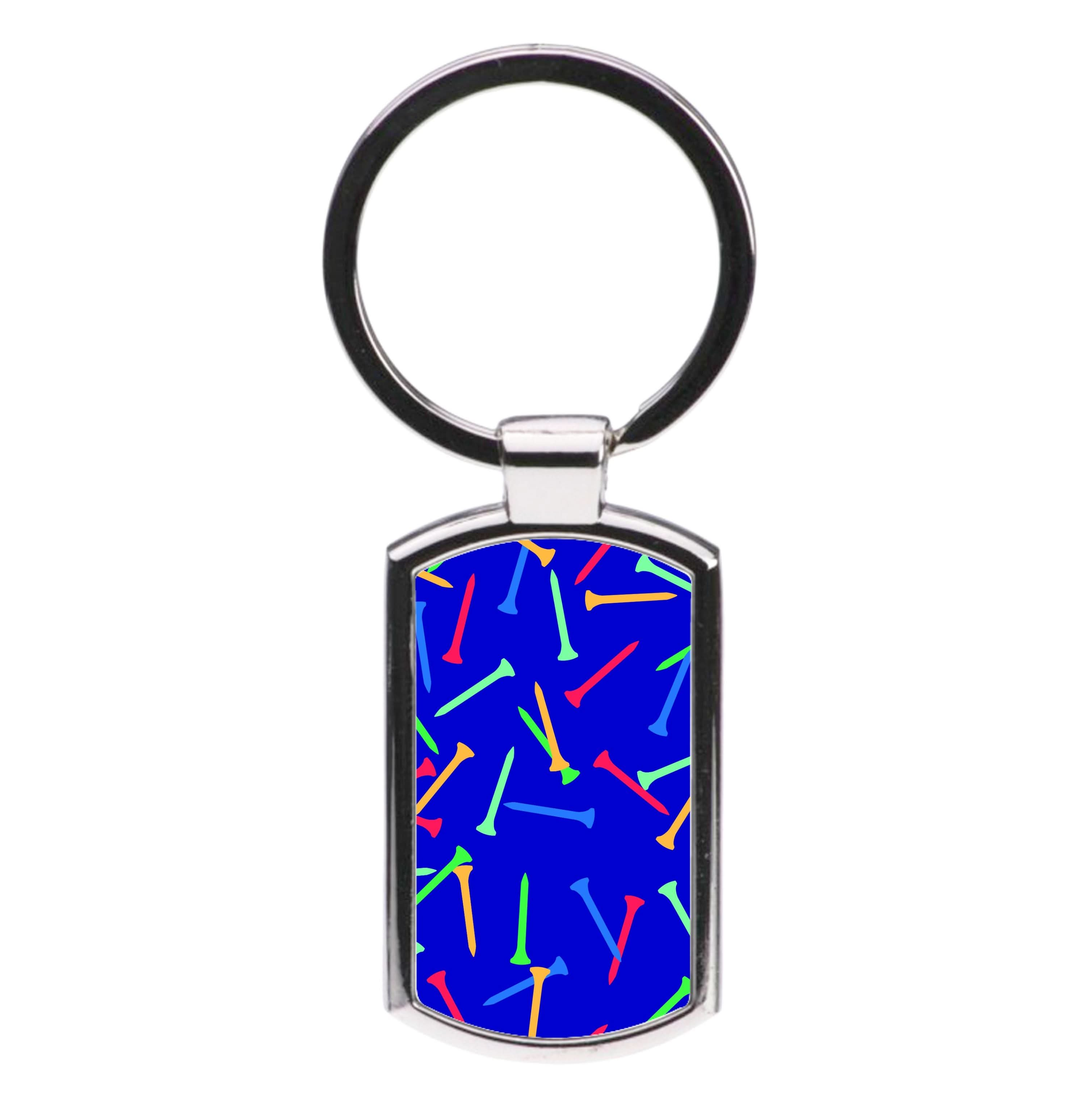 Golf Tees Pattern Luxury Keyring