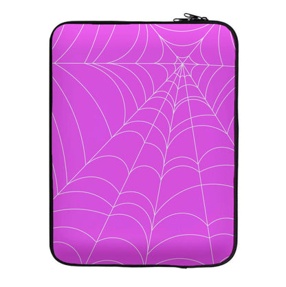 Pink Cobwebs Pattern Laptop Sleeve