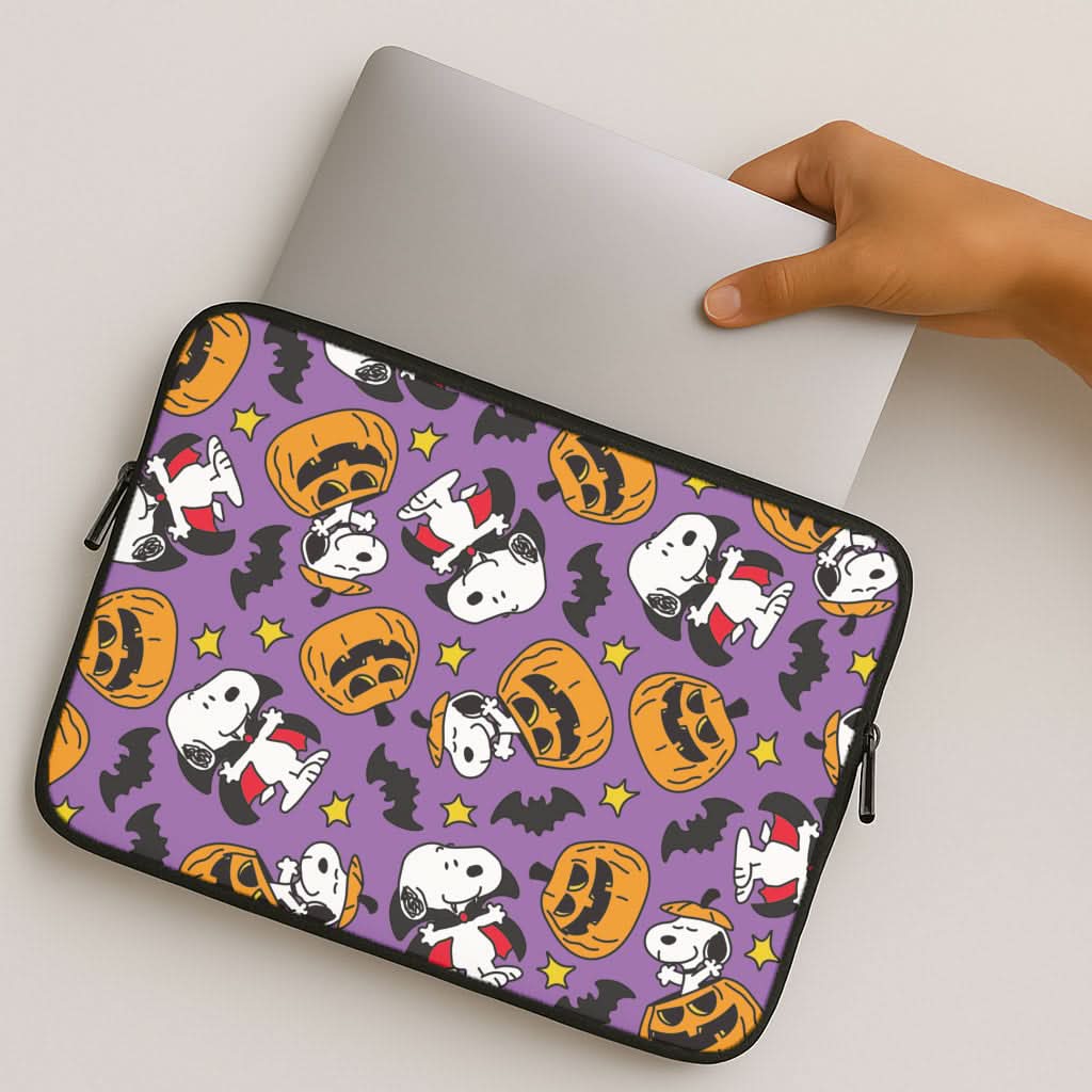 Cartoon Beagle Halloween Pattern MacBook Cover