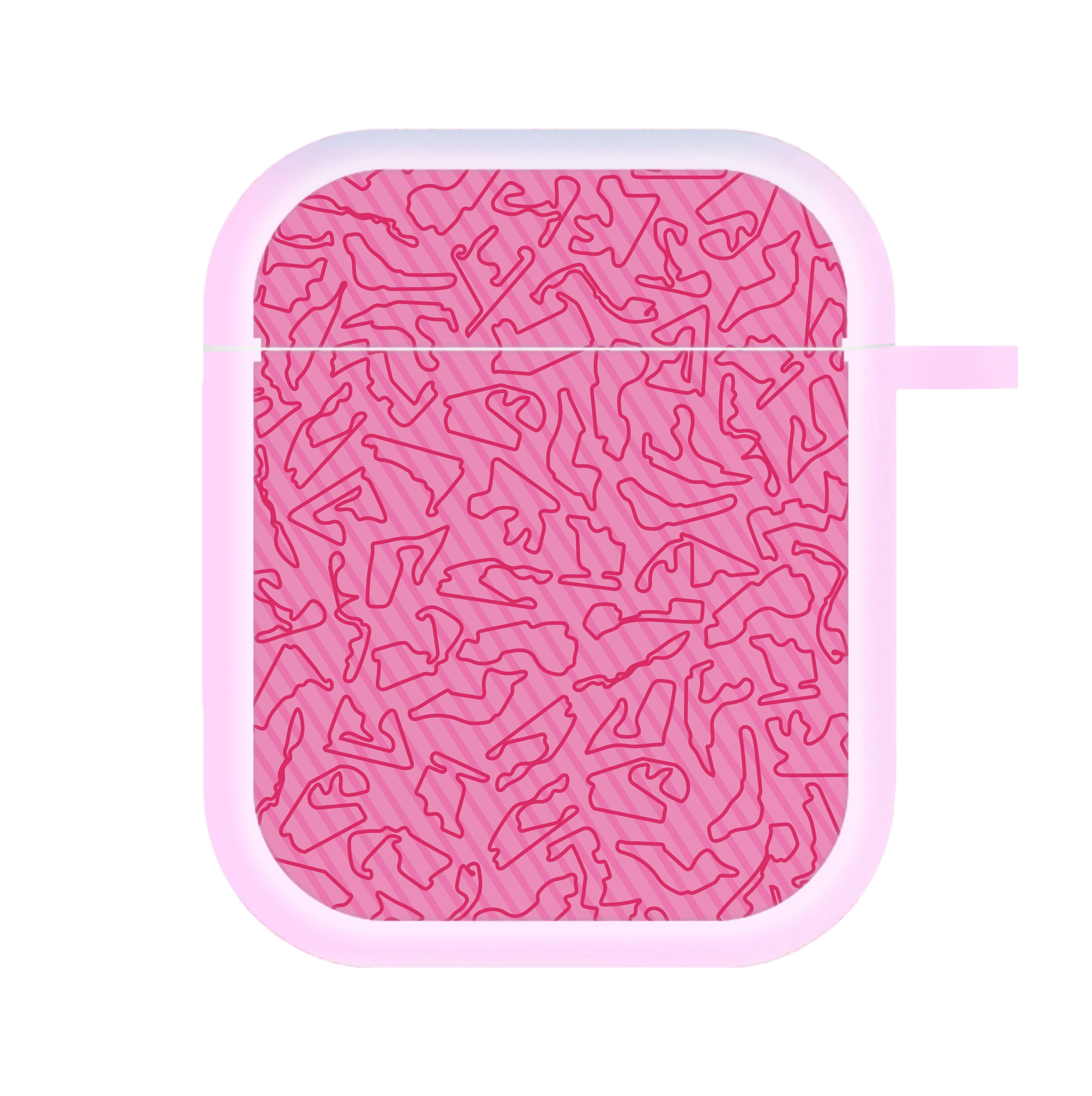 Track Outlines Pink AirPods Case