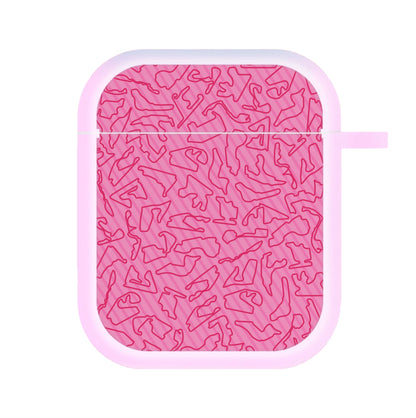 Track Outlines Pink AirPods Case