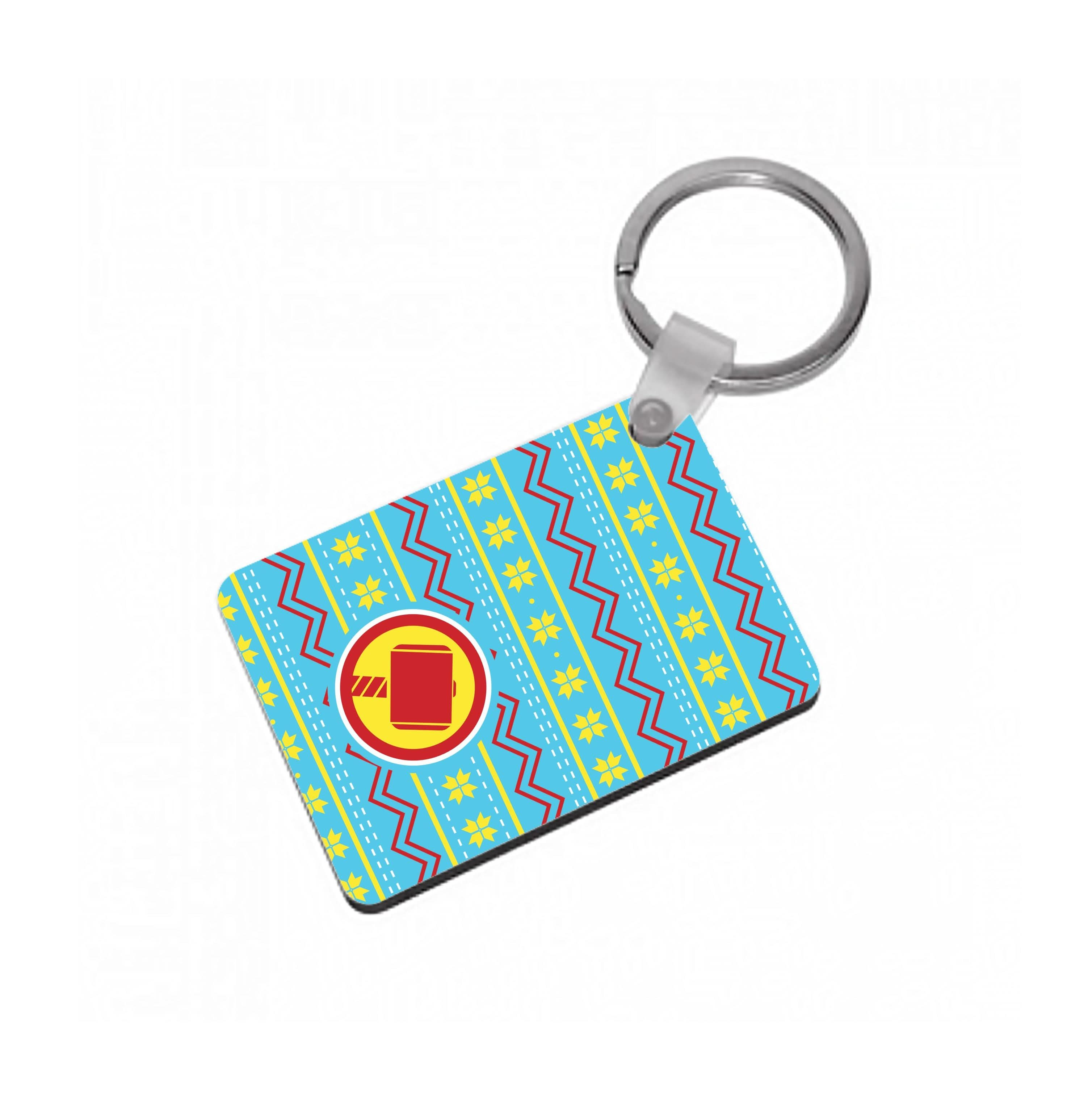 Hammer Christmas Pattern Keyring