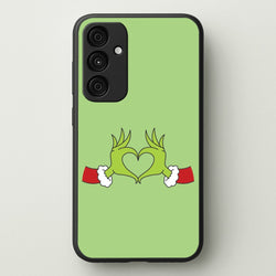 Christmas Green Heart Galaxy A35 Case