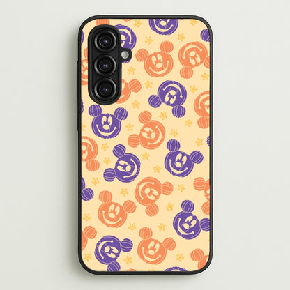 Pumkin Mouse And Stars Pattern Galaxy A16 Case