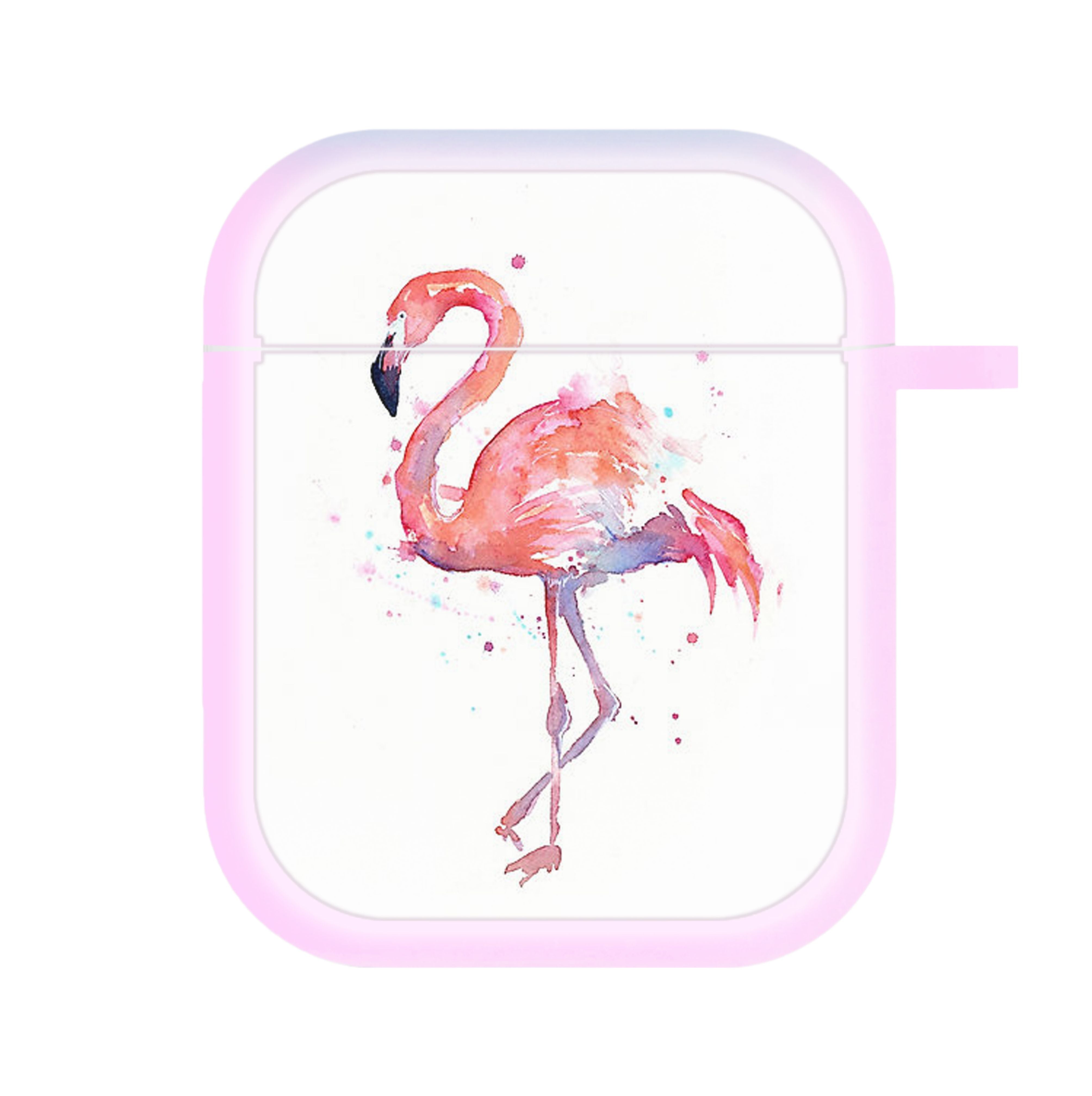 Watercolour Flamingo Painting AirPods Case