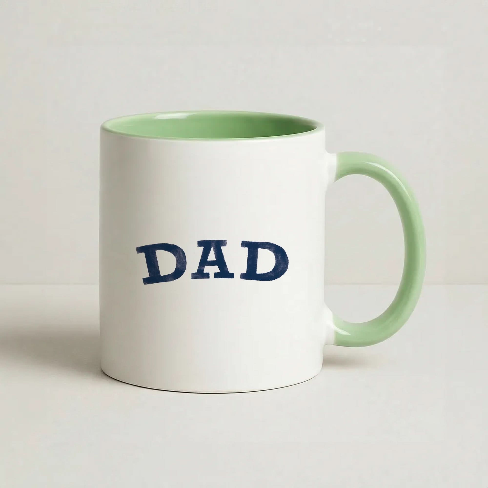 DAD Letters Green Mug