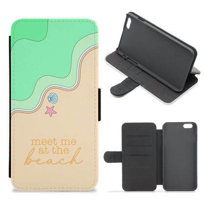 Meet Me At The Beach - Summer Flip / Wallet Phone Case