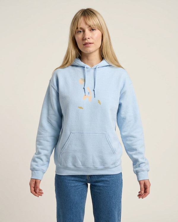 Mead - Womens World Cup Hoodie — Blue Front, worn