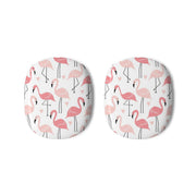 White & Pink Flamingo Pattern AirPods Max Case 3