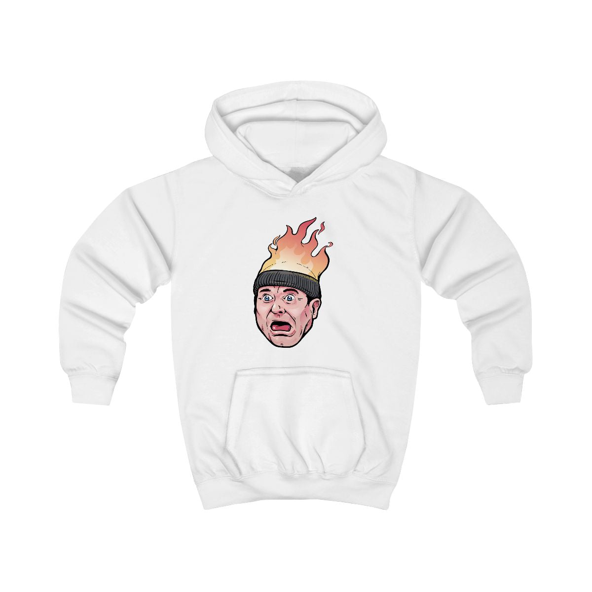 Flaming Beanie Kids Hoodie