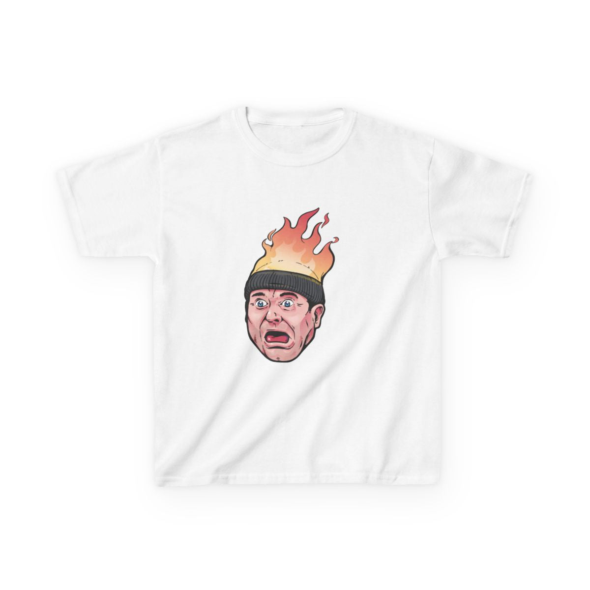 Flaming Beanie Kids T-Shirt
