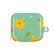 Yellow And Orange Pattern - Floral AirPods Case 3