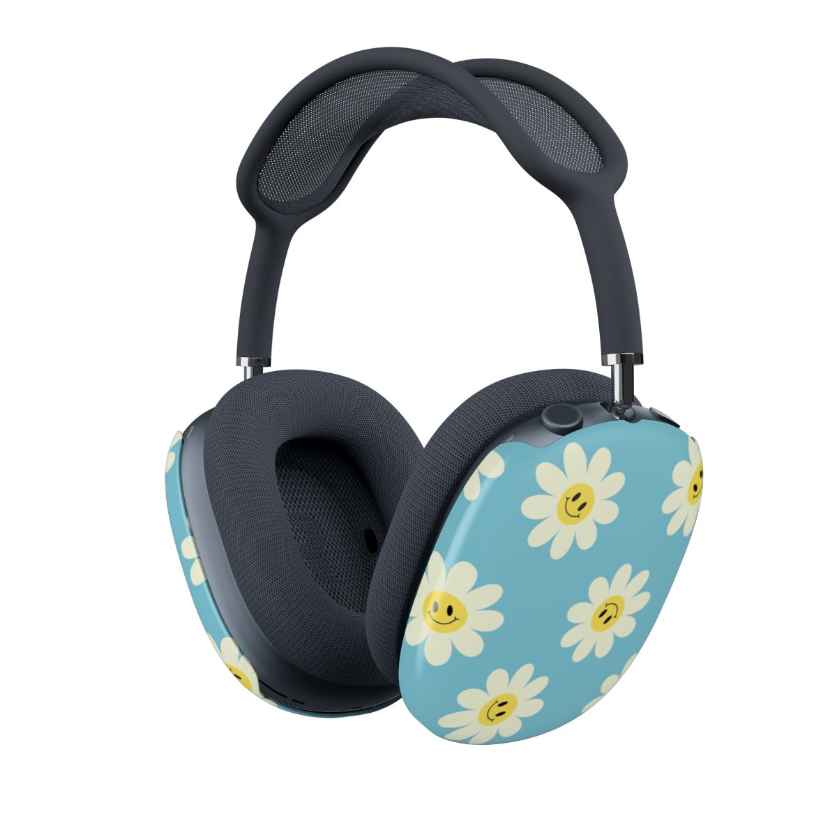 Pastel Blue Smiley Daisies Pattern AirPods Max Case