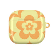 Yellow Abstract Flower Pattern  AirPods Case 4