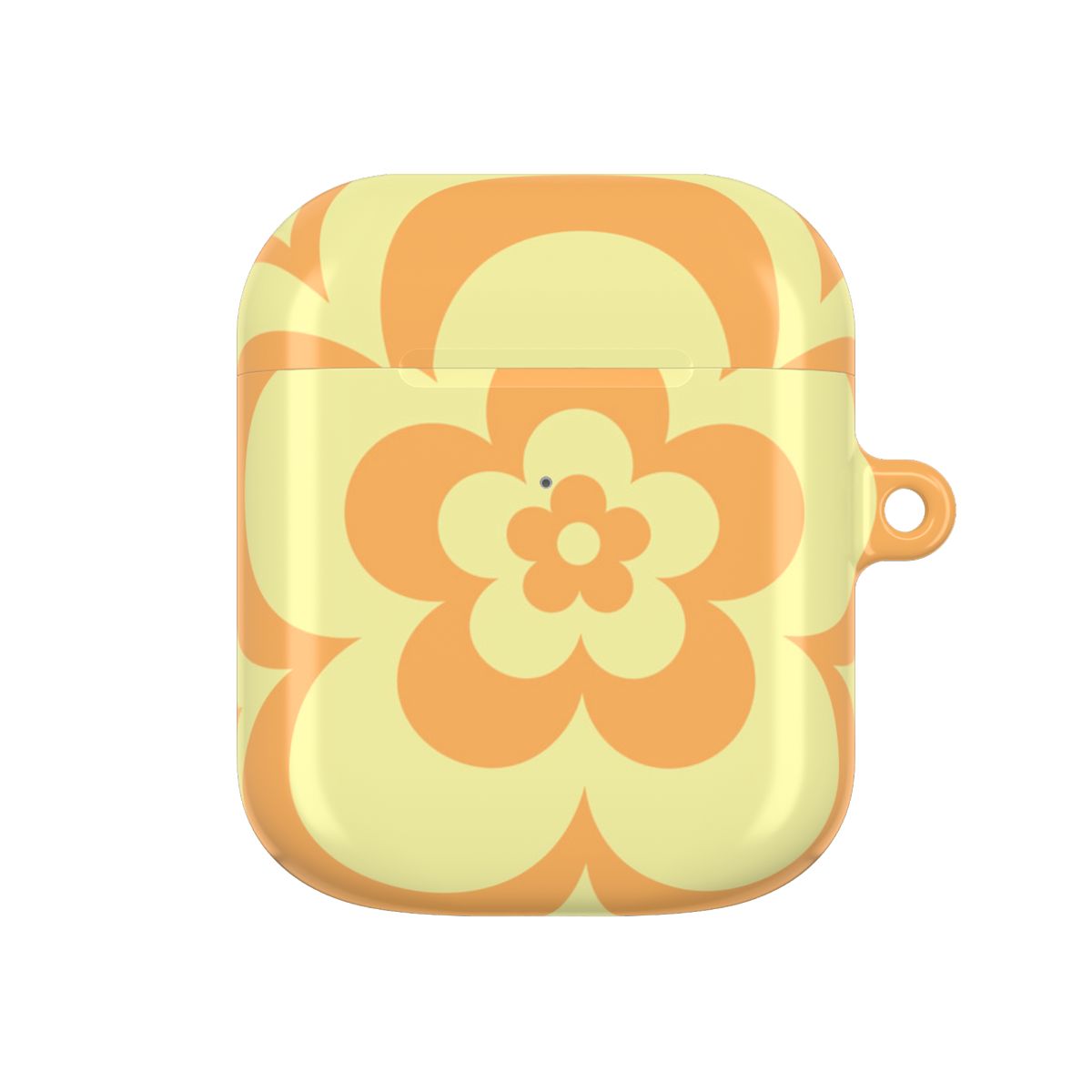 Yellow Abstract Flower Pattern  AirPods Case