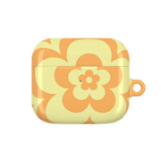 Yellow Abstract Flower Pattern  AirPods Case 3