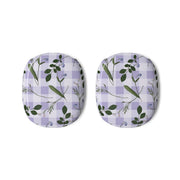 Checkered Pressed Flowers Pattern AirPods Max Case 3