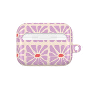 Square Abstract Flowers Mauve AirPods Case 7
