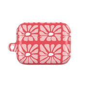 Square Abstract Flowers Pink AirPods Case 6