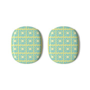 Square Abstract Flowers Blue AirPods Max Case 3