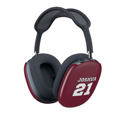 Burgundy - Personalised Football AirPods Max Case