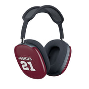 Burgundy - Personalised Football AirPods Max Case 2
