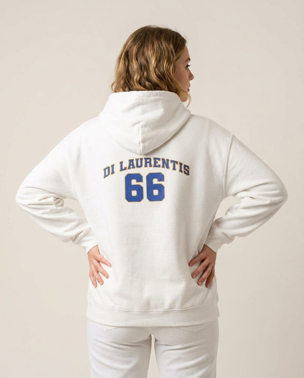 Di Laurentis Hoodie — White Back, worn