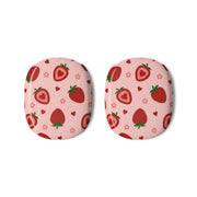 Strawberries And Hearts - Fruit Patterns AirPods Max Case 3